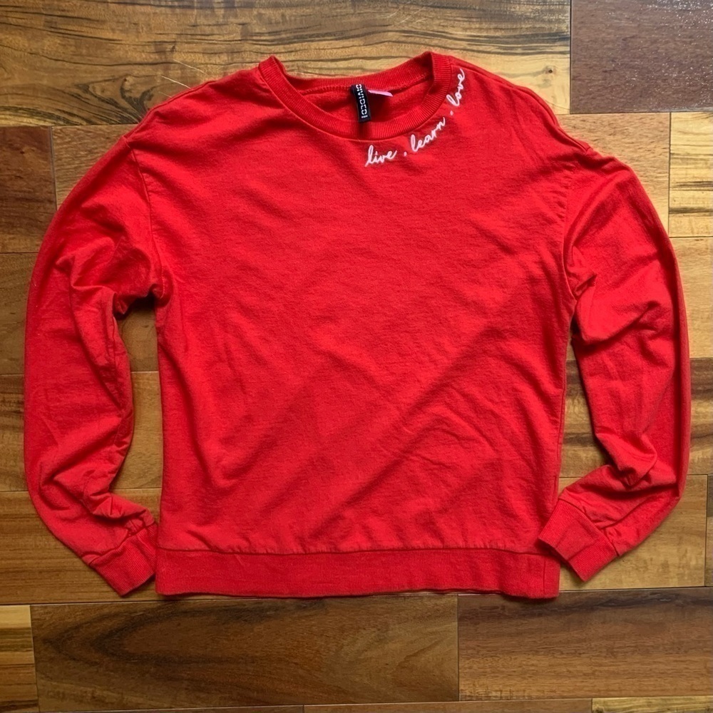 H&M Divided Live, Learn, Love Sweater Shirt